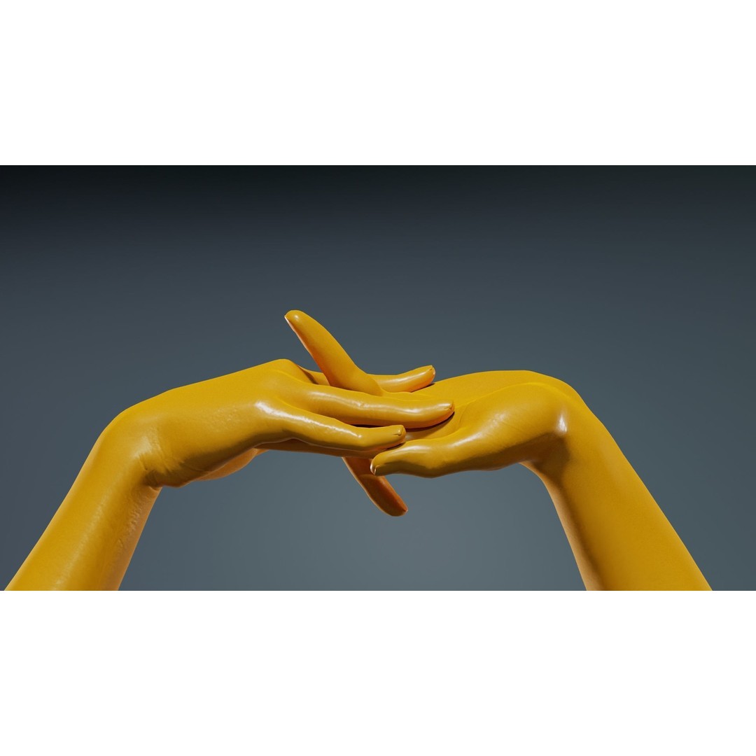 Male Duo Hands 3D Model – Low Poly Photogrammetry Asset, FBX - View 14