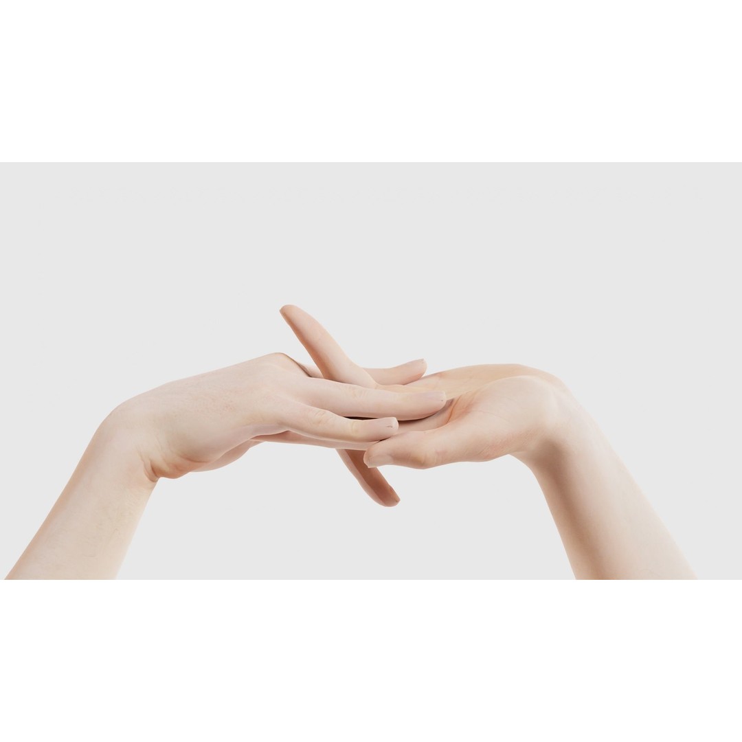Male Duo Hands 3D Model – Low Poly Photogrammetry Asset, FBX - View 17