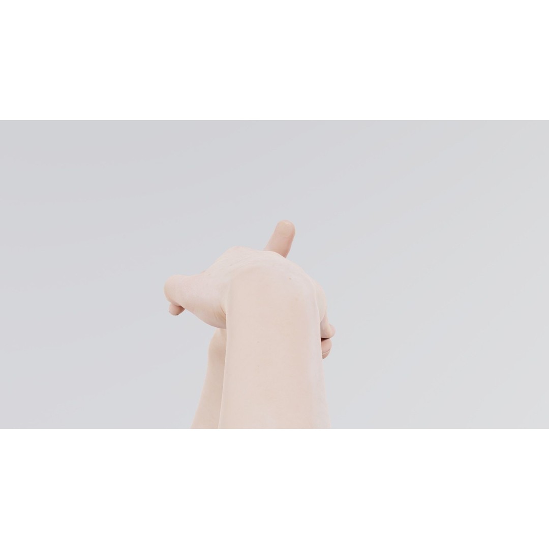 Male Duo Hands 3D Model – Low Poly Photogrammetry Asset, FBX - View 9