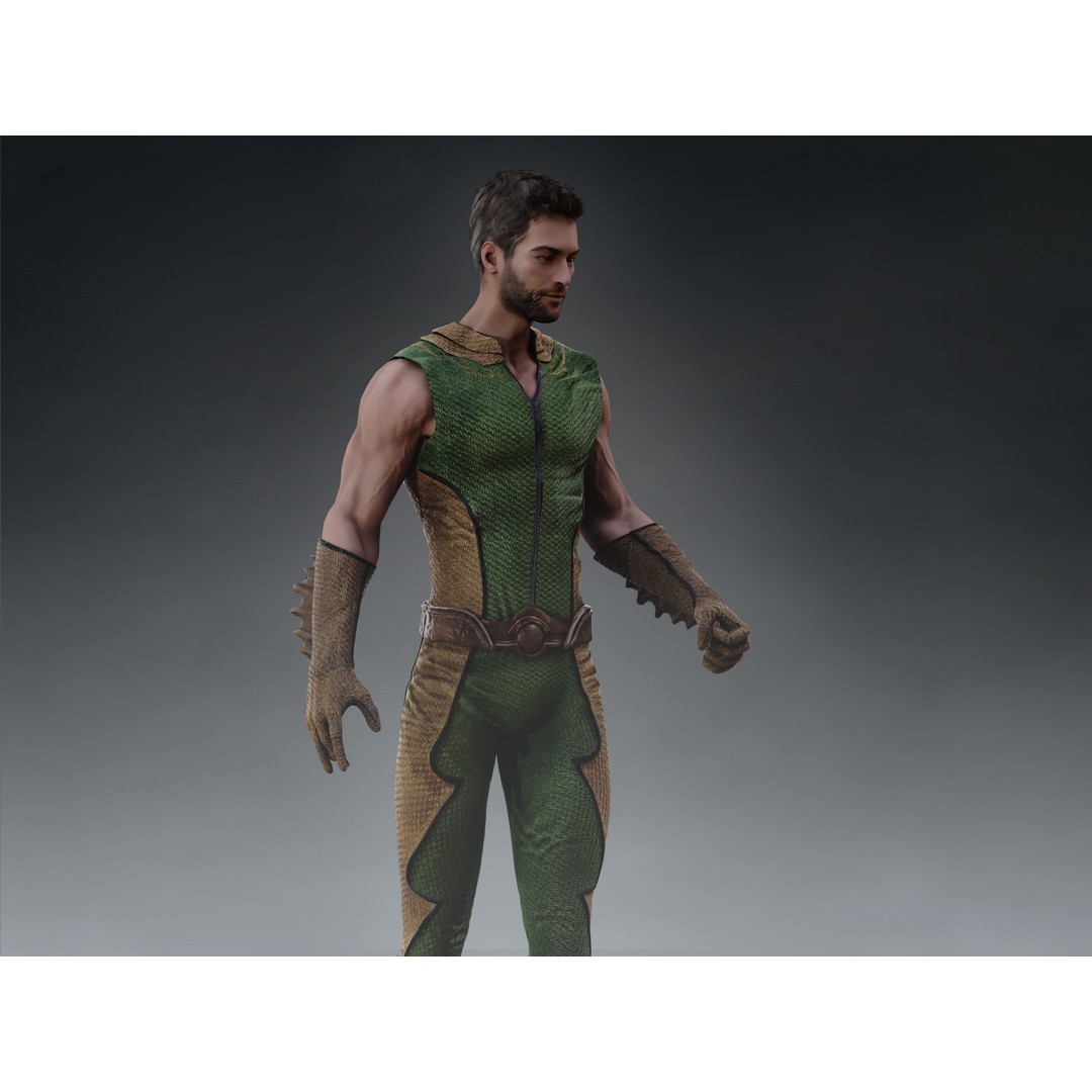 The Deep 3D Model – Low Poly Character with PBR Textures, FBX - View 10
