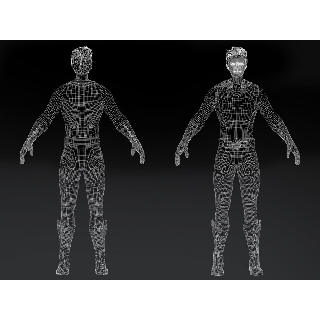 The Deep 3D Model – Low Poly Character with PBR Textures, FBX - View 11