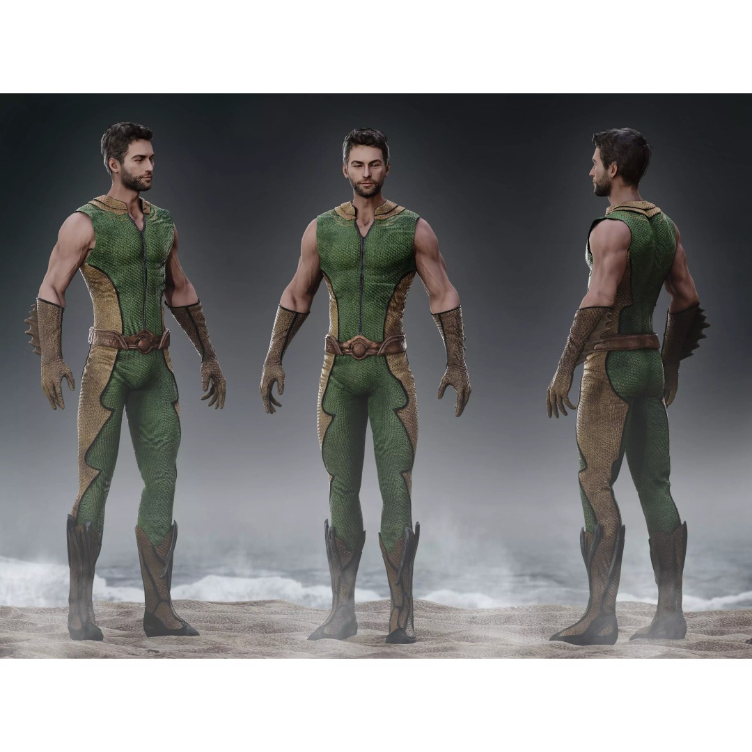 The Deep 3D Model – Low Poly Character with PBR Textures, FBX - View 2