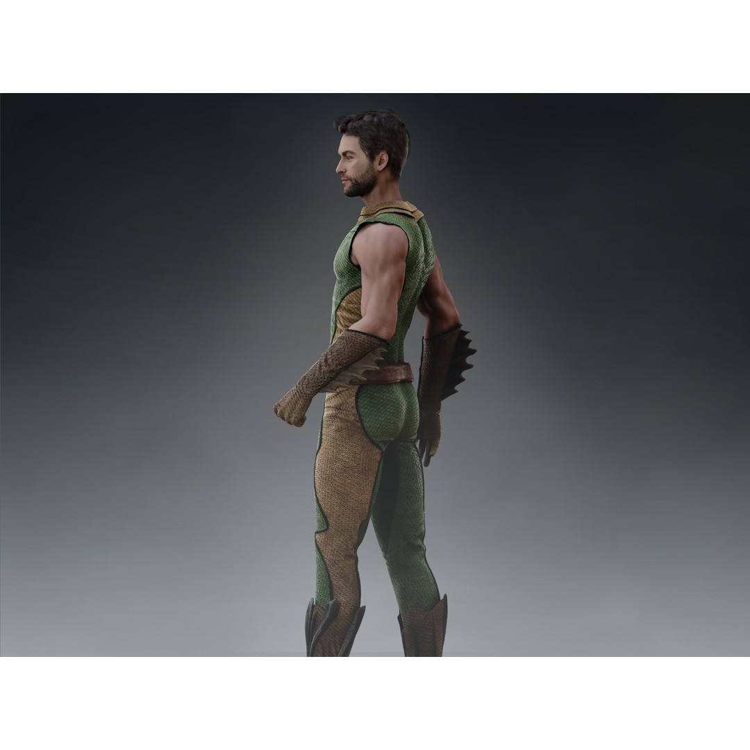 The Deep 3D Model – Low Poly Character with PBR Textures, FBX - View 4