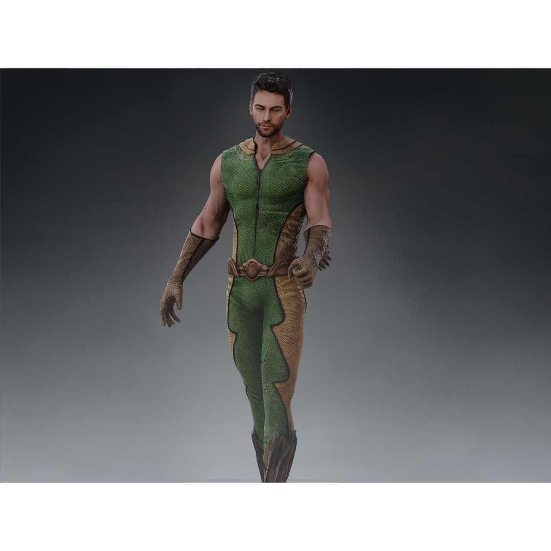 The Deep 3D Model – Low Poly Character with PBR Textures, FBX - View 5
