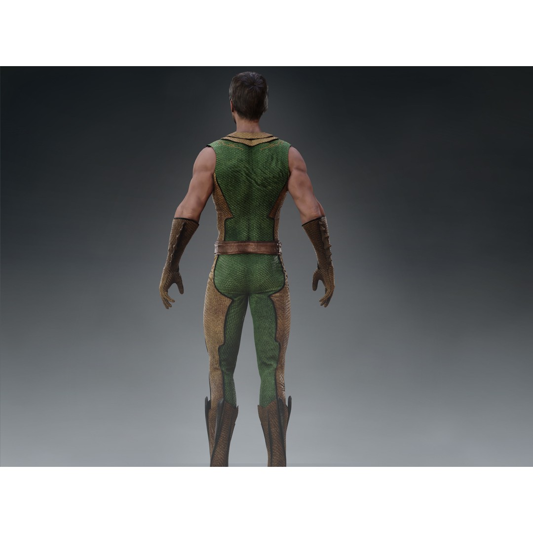 The Deep 3D Model – Low Poly Character with PBR Textures, FBX - View 6