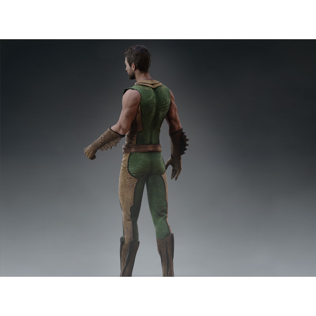 The Deep 3D Model – Low Poly Character with PBR Textures, FBX - View 7