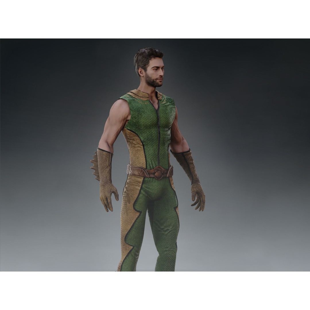 The Deep 3D Model – Low Poly Character with PBR Textures, FBX - View 8