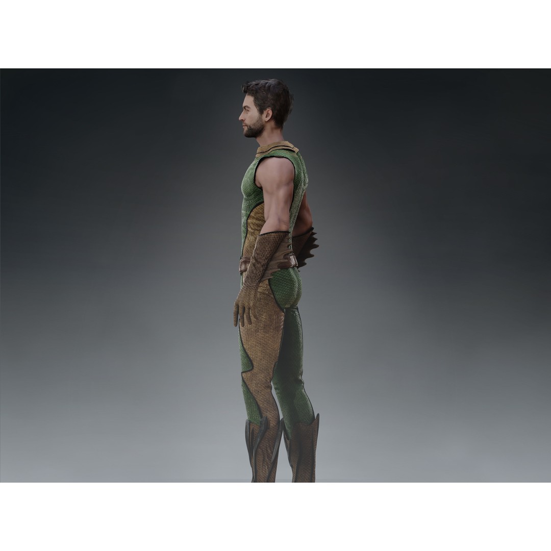 The Deep 3D Model – Low Poly Character with PBR Textures, FBX - View 9