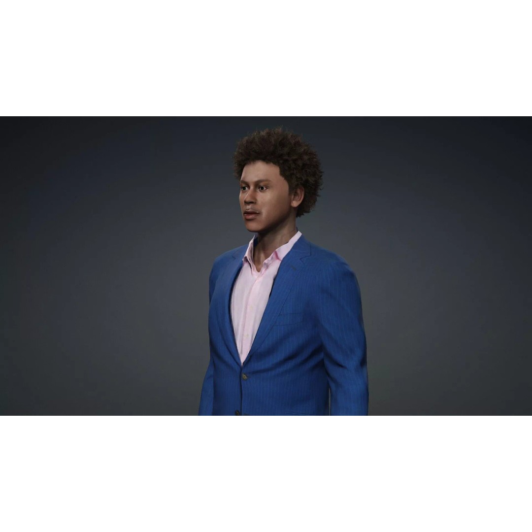 African Male Character 3D Model – Rigged Game-Ready Asset, FBX - View 10