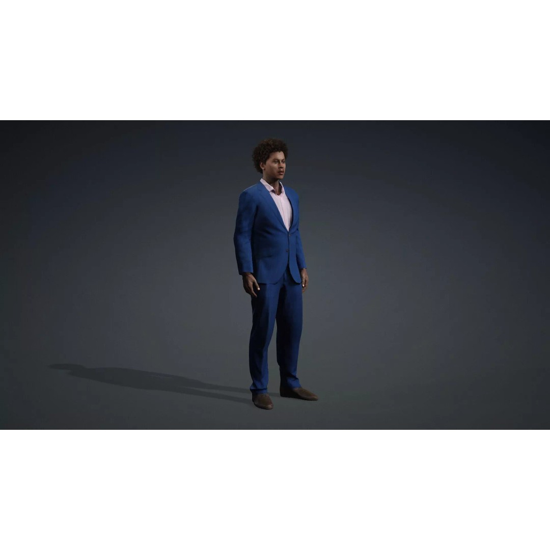 African Male Character 3D Model – Rigged Game-Ready Asset, FBX - View 11
