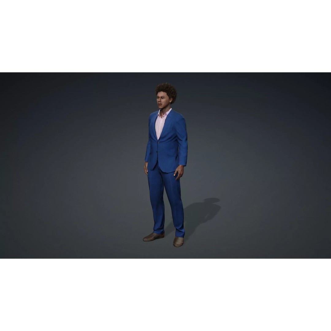 African Male Character 3D Model – Rigged Game-Ready Asset, FBX - View 12