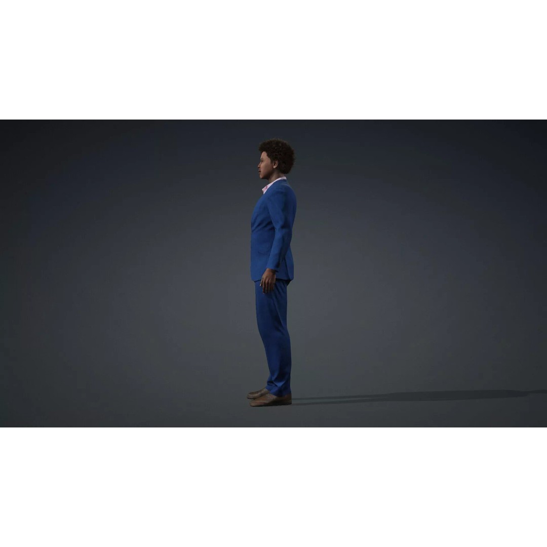 African Male Character 3D Model – Rigged Game-Ready Asset, FBX - View 5