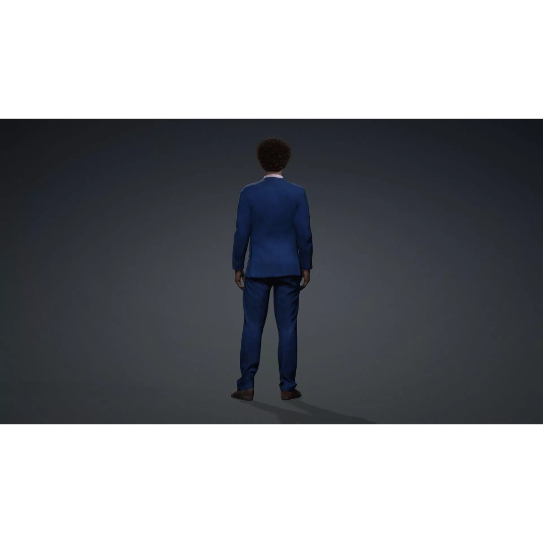 African Male Character 3D Model – Rigged Game-Ready Asset, FBX - View 6