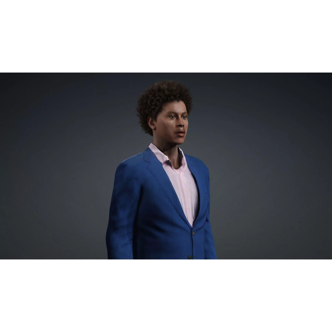 African Male Character 3D Model – Rigged Game-Ready Asset, FBX - View 9