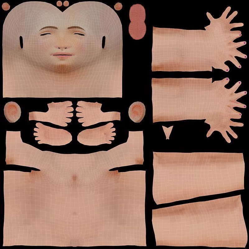 Cartoon Girl Rig 3D Model – Low Poly Character, FBX & Blender