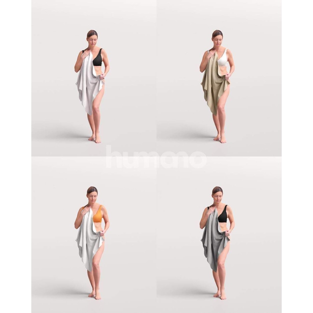Luxury Pool 3D Model – Realistic Human Characters, PBR Textures - View 11