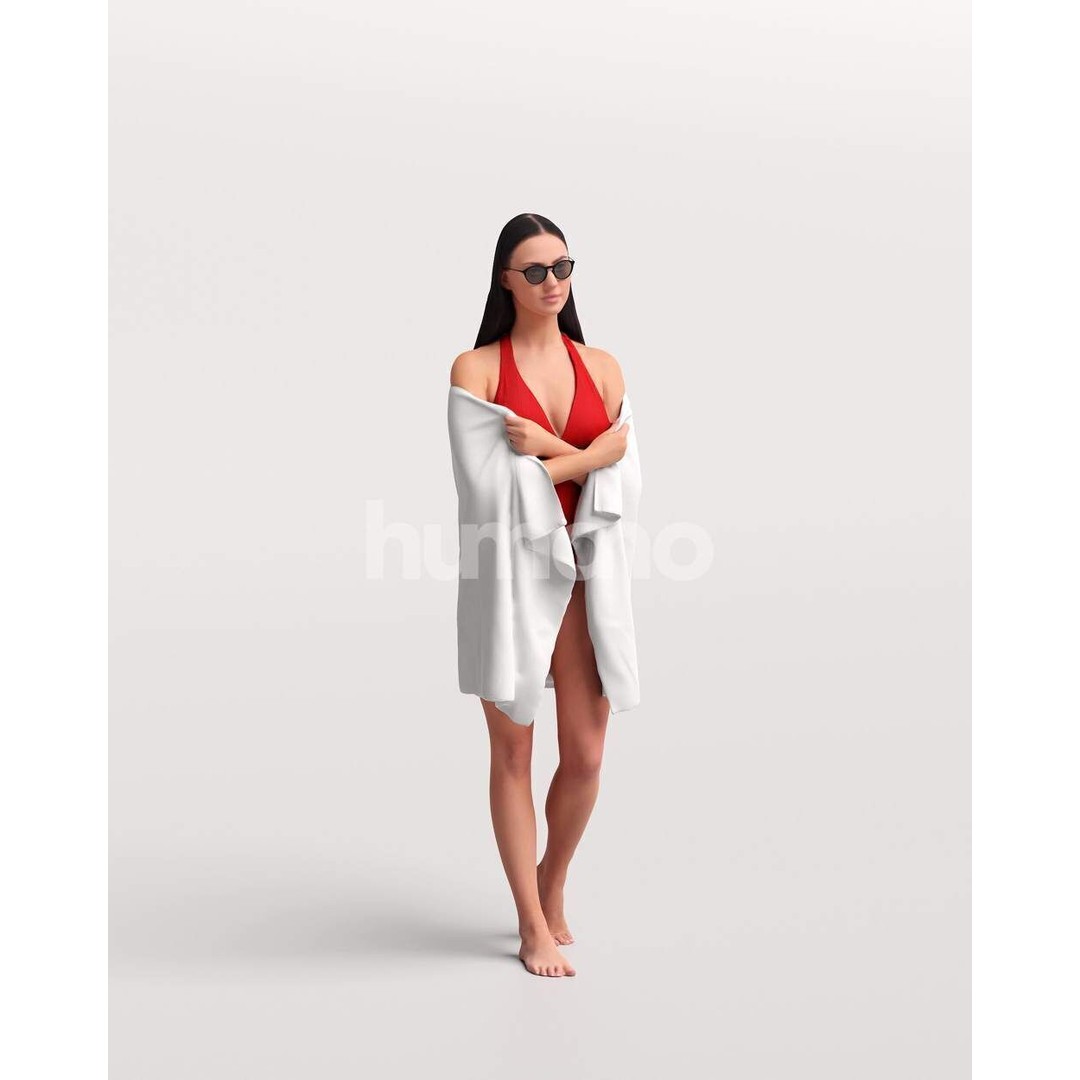 Luxury Pool 3D Model – Realistic Human Characters, PBR Textures - View 7
