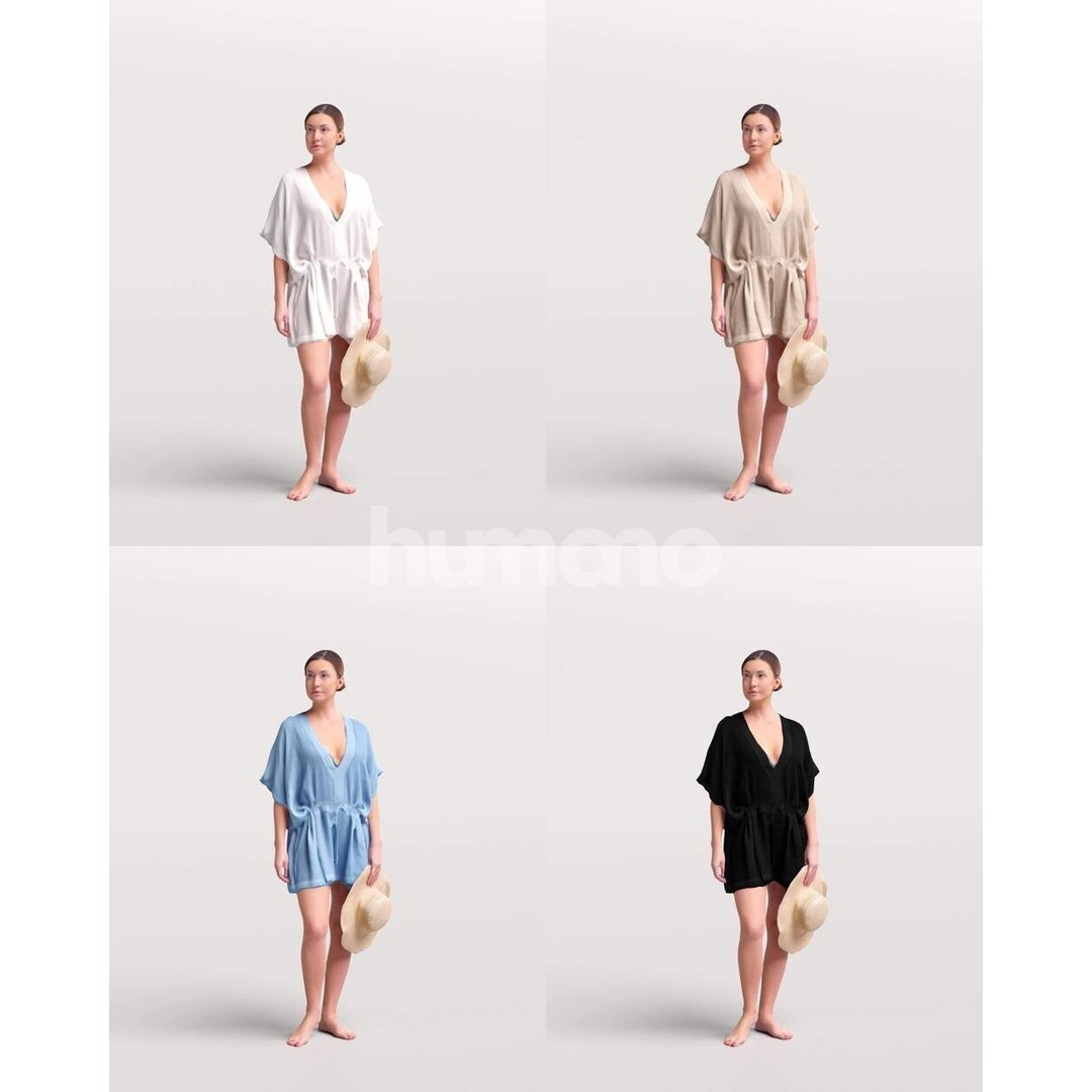 Luxury Pool 3D Model – Realistic Human Characters, PBR Textures - View 9