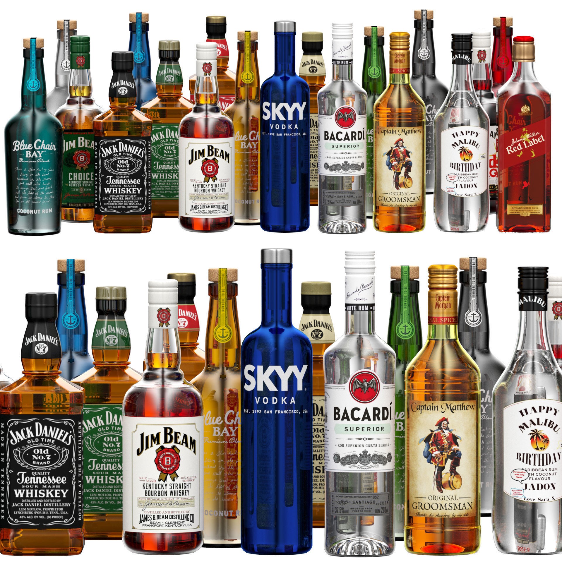 Bottles 11 - Game-Ready 3D Model