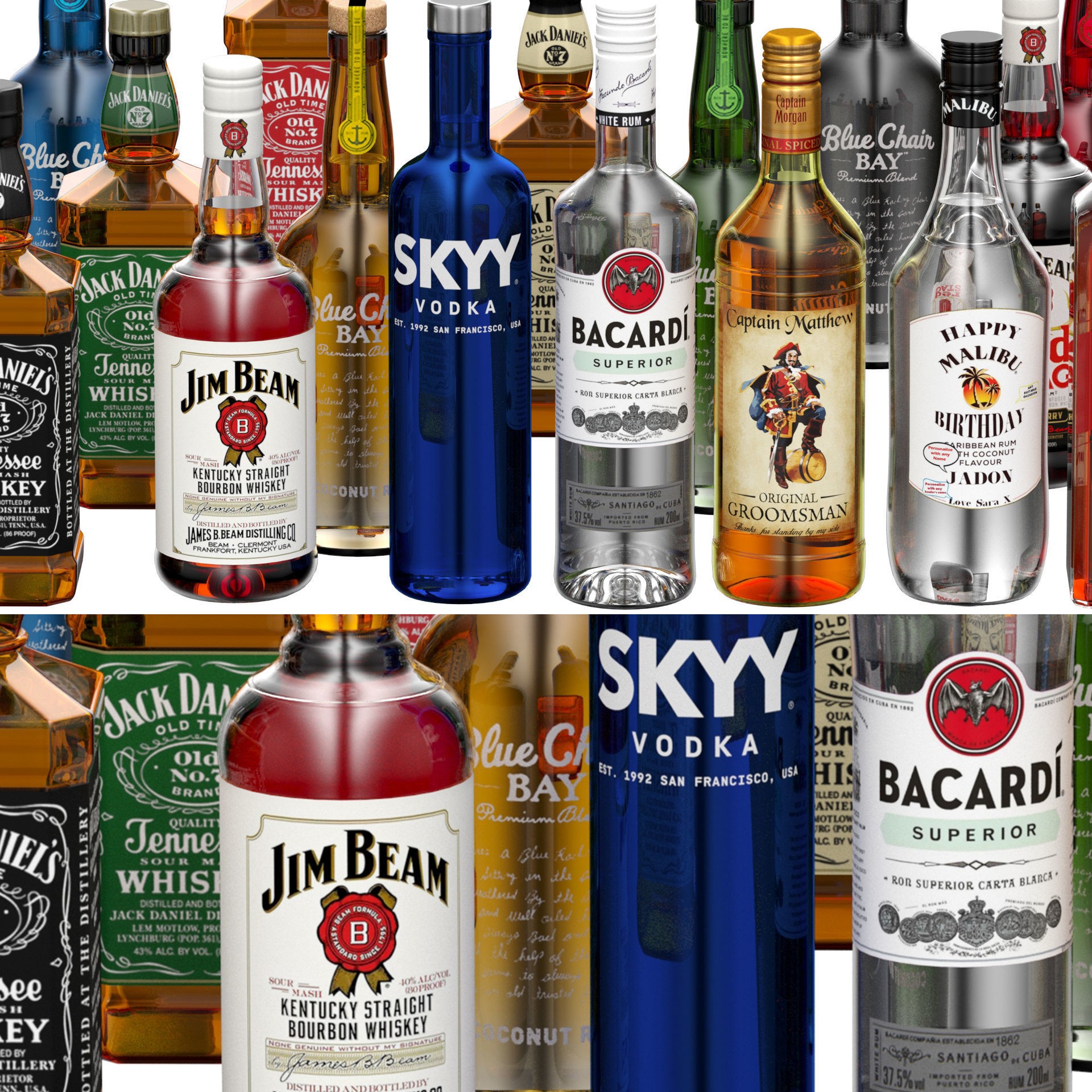 Bottles 11 - Game-Ready 3D Model - View 11
