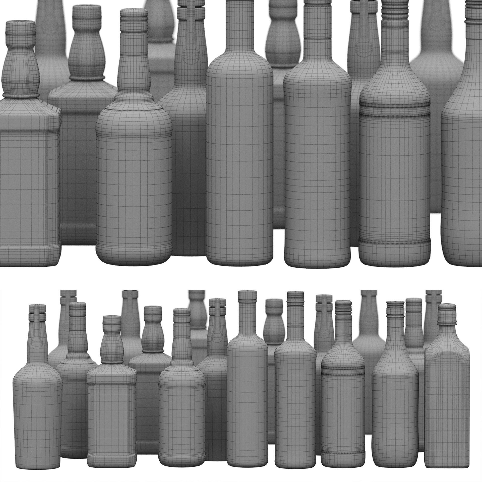 Bottles 11 - Game-Ready 3D Model - View 17