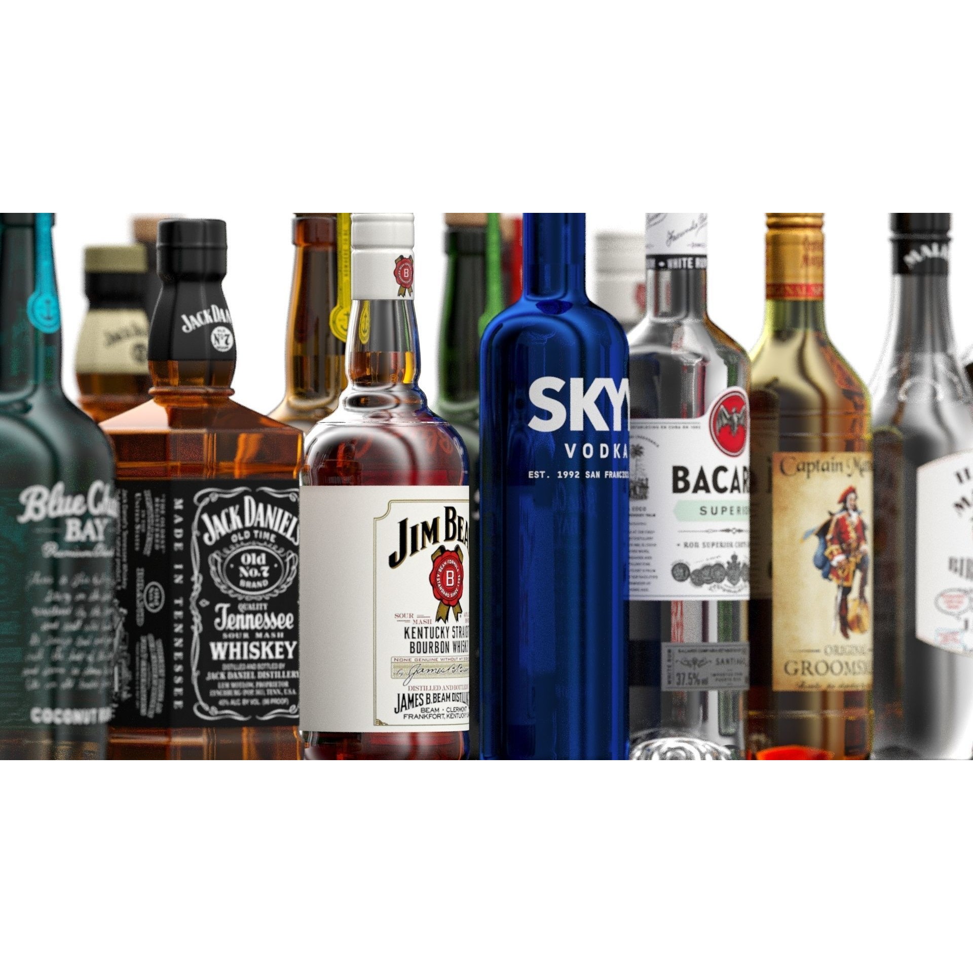 Bottles 11 - Game-Ready 3D Model - View 3