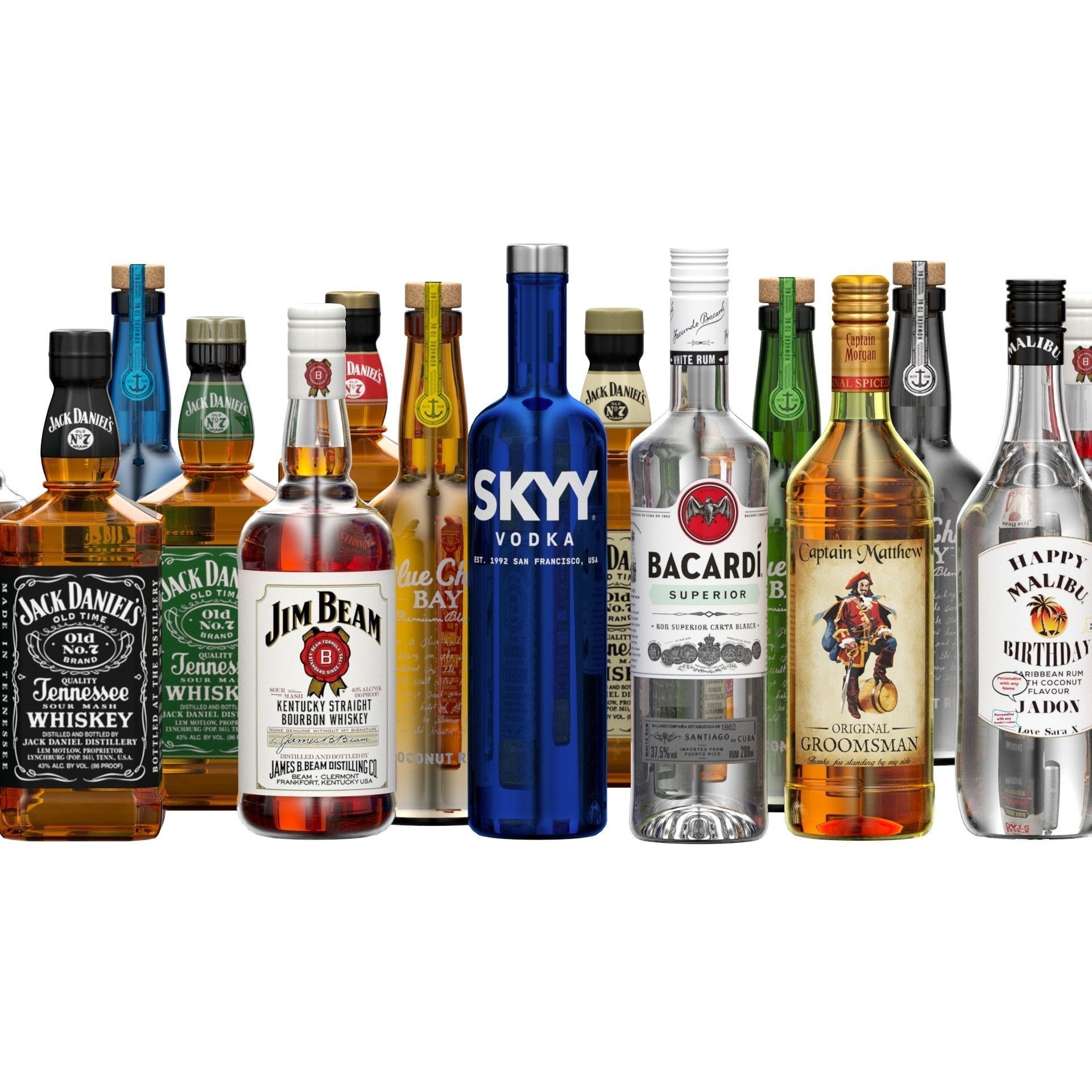Bottles 11 - Game-Ready 3D Model - View 4