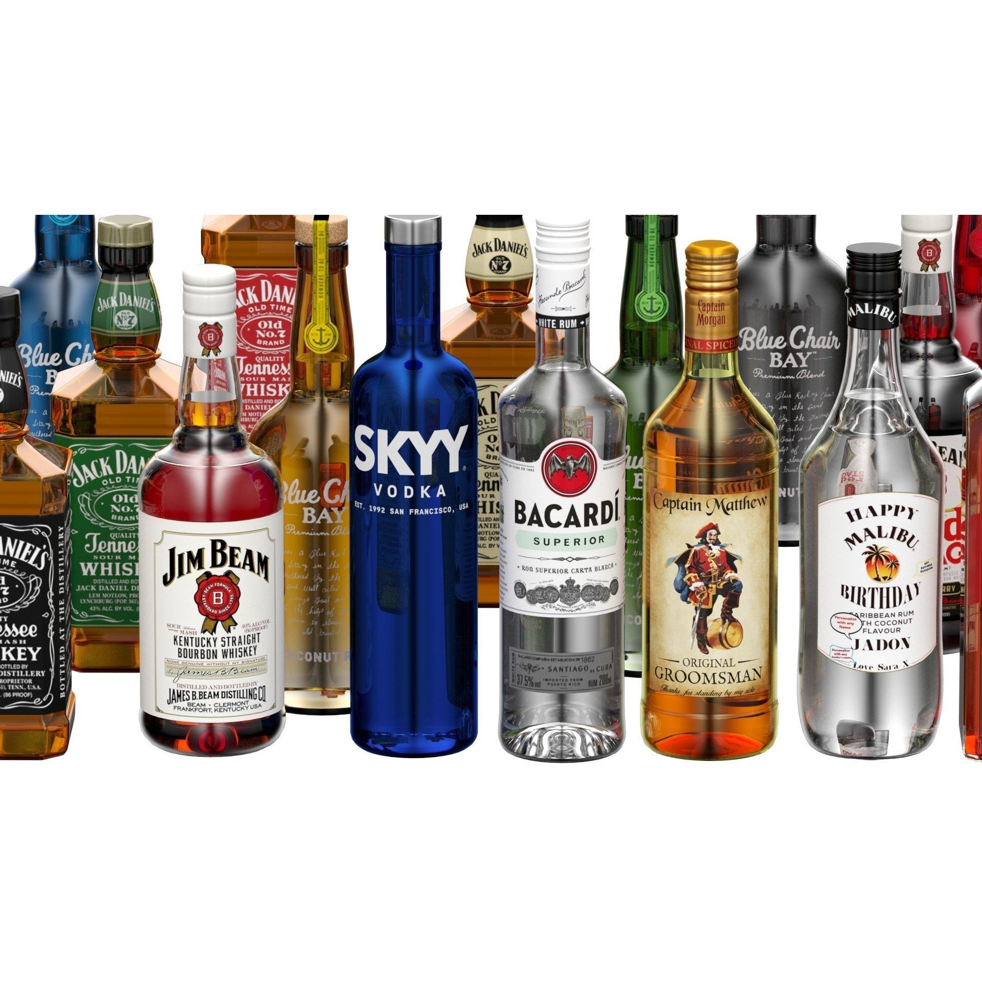 Bottles 11 - Game-Ready 3D Model - View 6