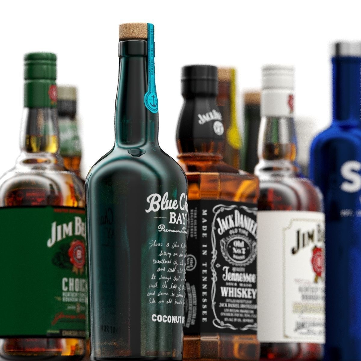 Bottles 11 - Game-Ready 3D Model - View 9