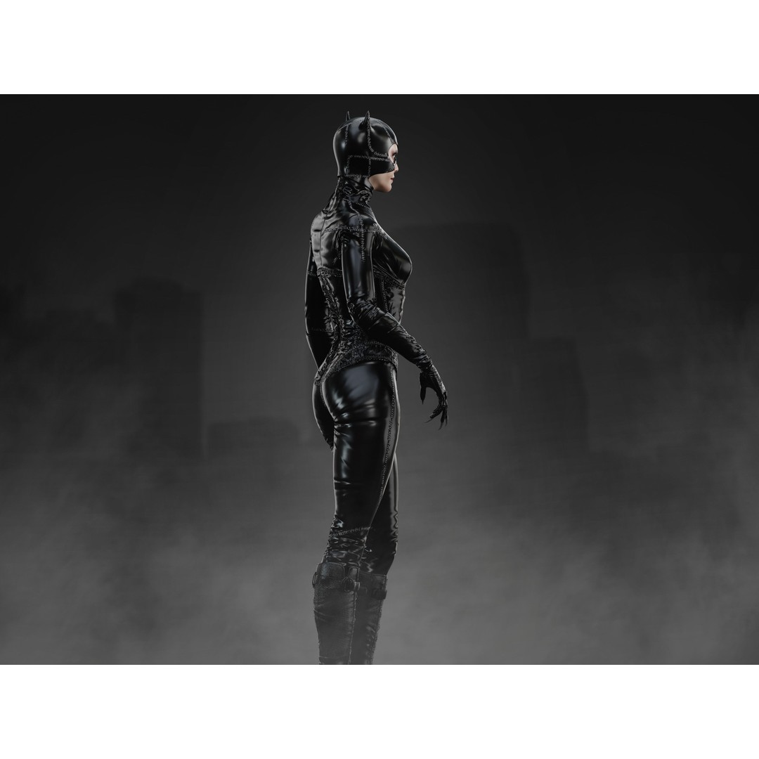 Catwoman 3D Model – Low Poly Rigged Character with PBR Textures - View 9