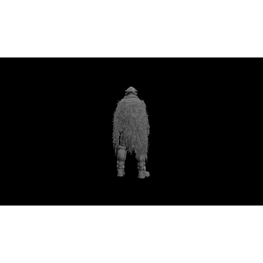 Military Exoskeleton 3D Model – Low Poly Character for Games, FBX - View 6