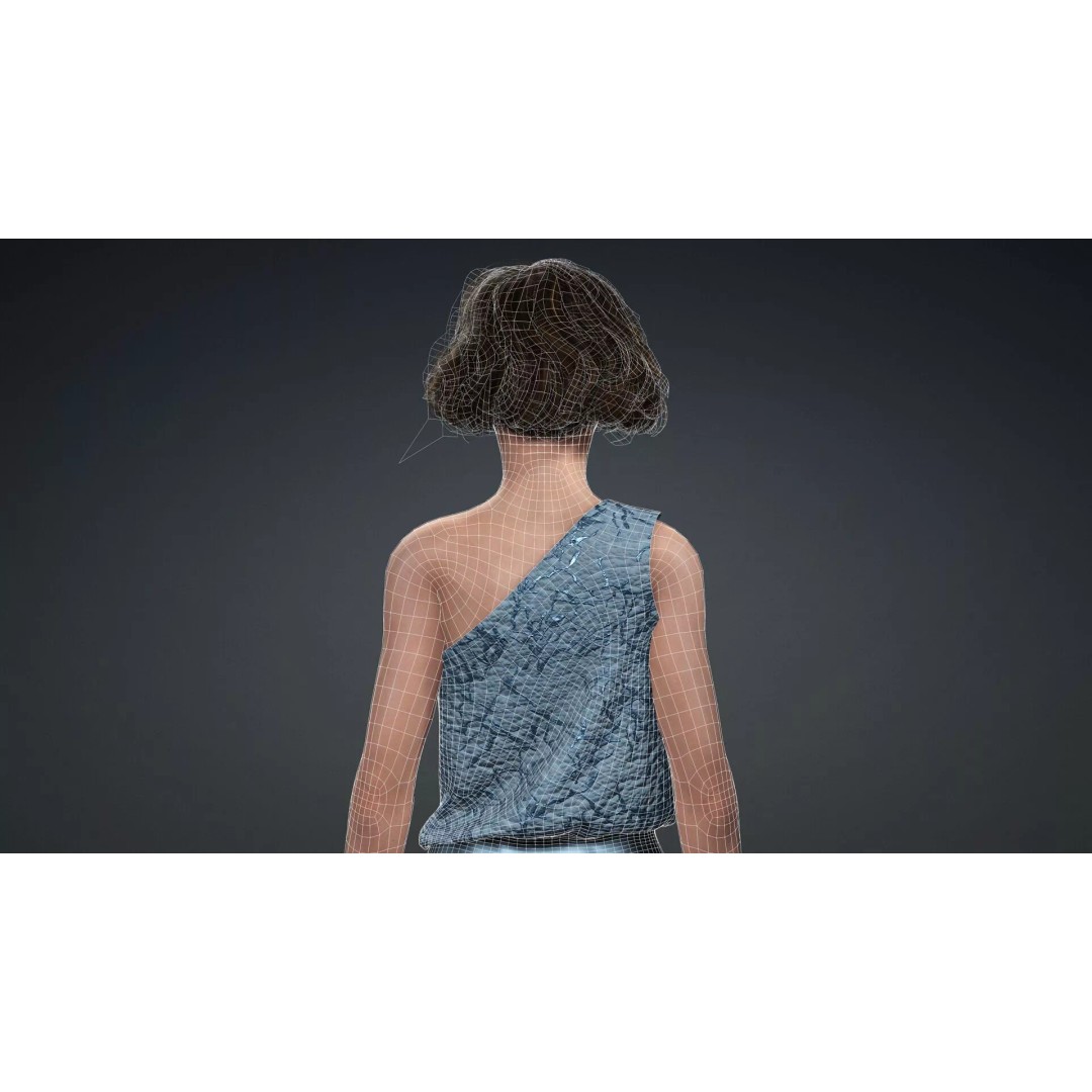 Elegant Woman Character 3D Model – Rigged Game Asset, FBX - View 17