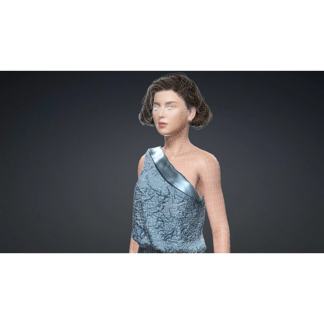 Elegant Woman Character 3D Model – Rigged Game Asset, FBX - View 20