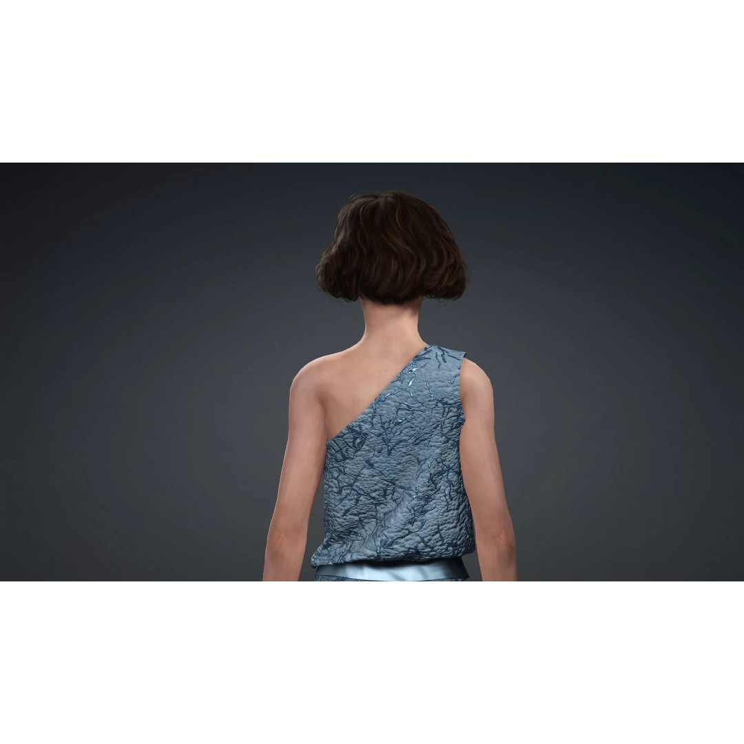 Elegant Woman Character 3D Model – Rigged Game Asset, FBX - View 7