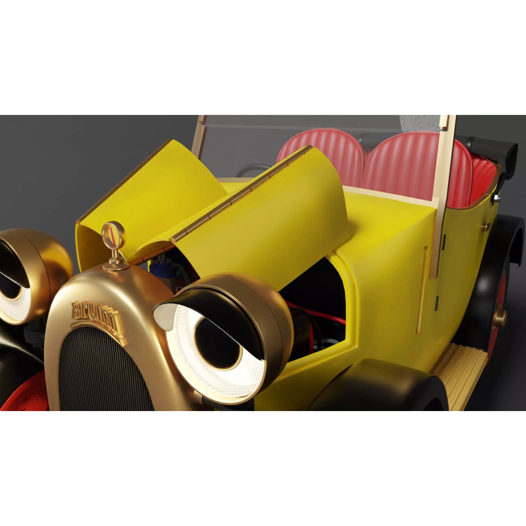 Brum Rig 3D Model – High Poly Car Rig with Blender Compatibility - View 15