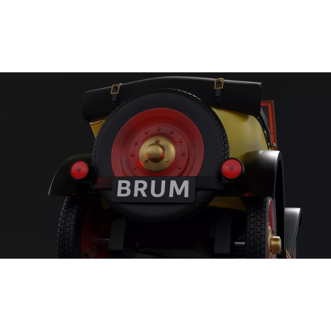 Brum Rig 3D Model – High Poly Car Rig with Blender Compatibility - View 18