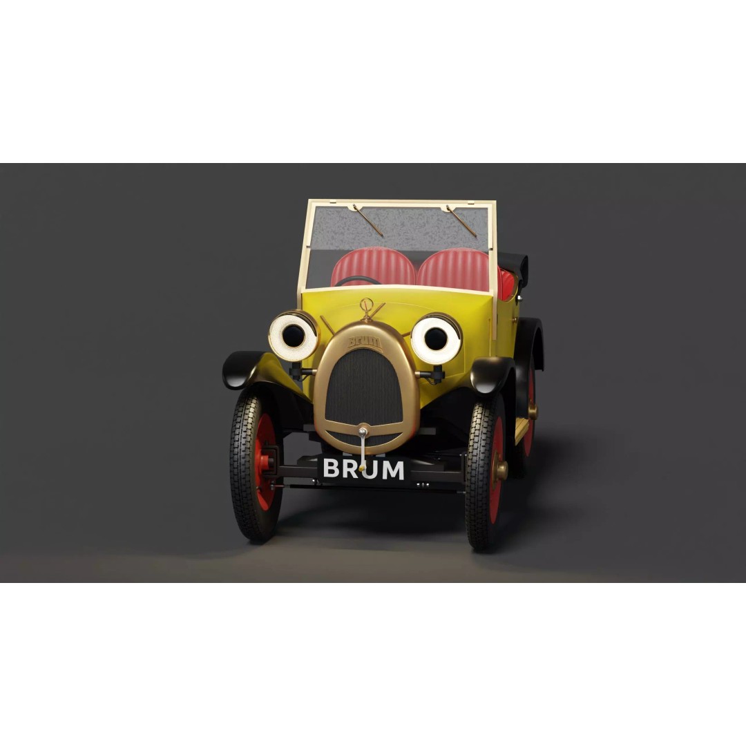 Brum Rig 3D Model – High Poly Car Rig with Blender Compatibility - View 19