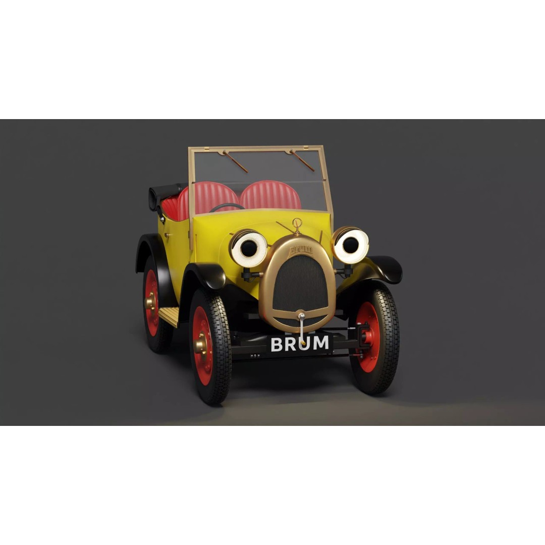 Brum Rig 3D Model – High Poly Car Rig with Blender Compatibility - View 20