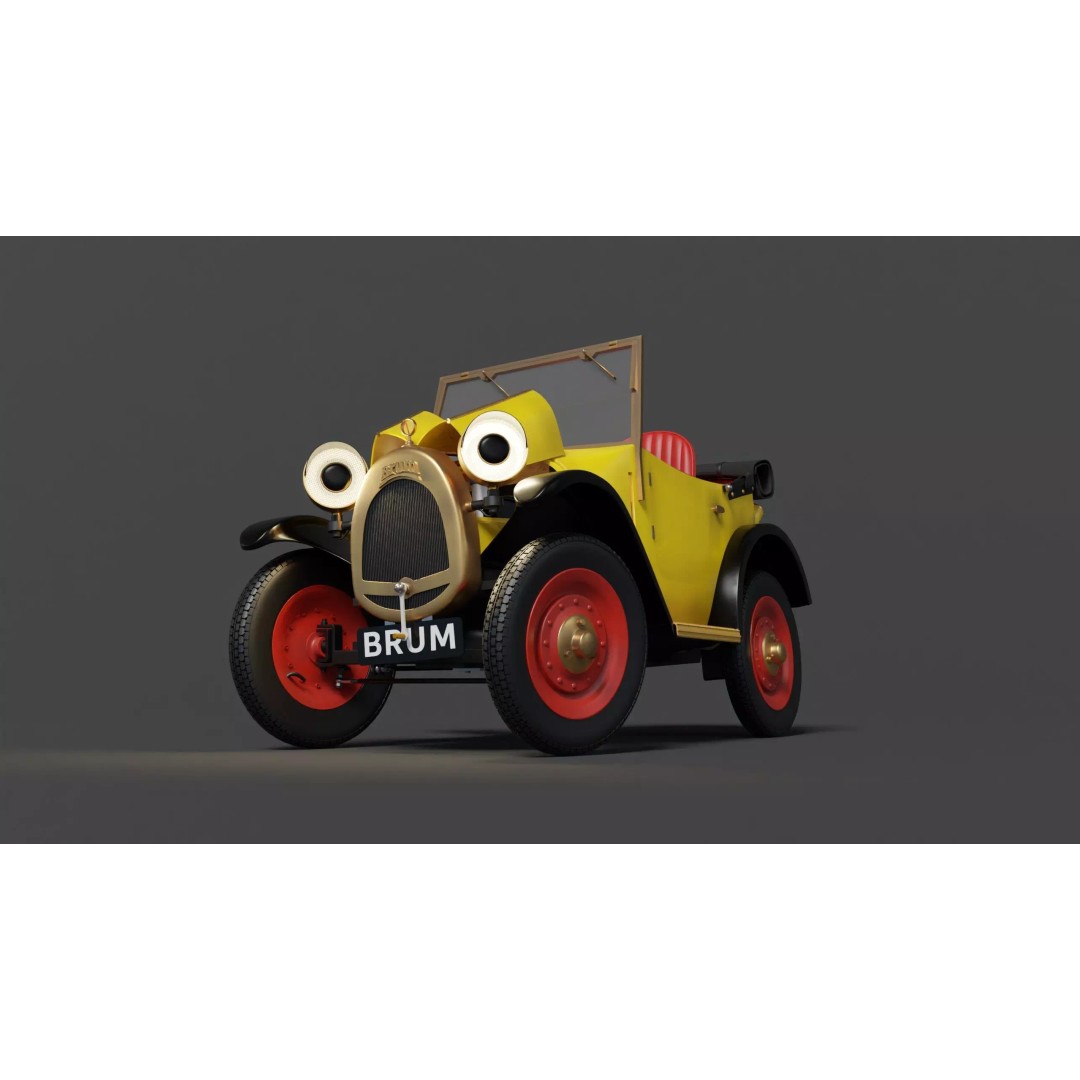 Brum Rig 3D Model – High Poly Car Rig with Blender Compatibility - View 3