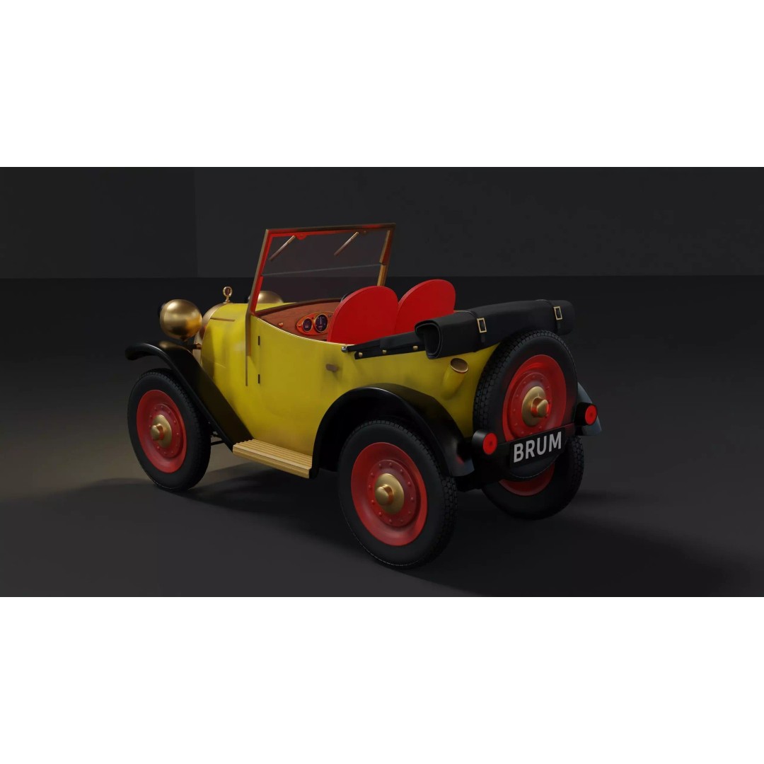 Brum Rig 3D Model – High Poly Car Rig with Blender Compatibility - View 6