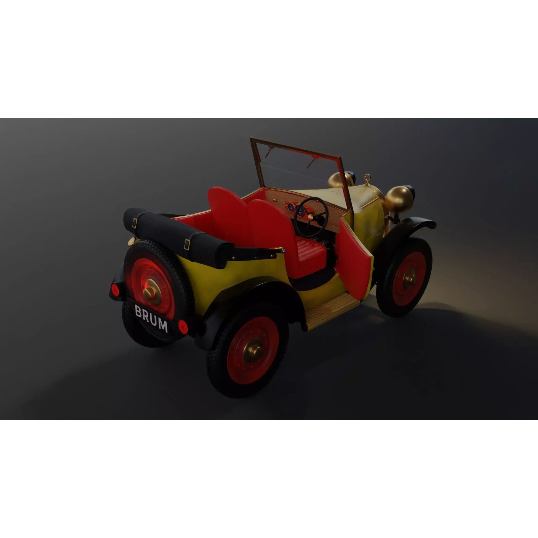 Brum Rig 3D Model – High Poly Car Rig with Blender Compatibility - View 7