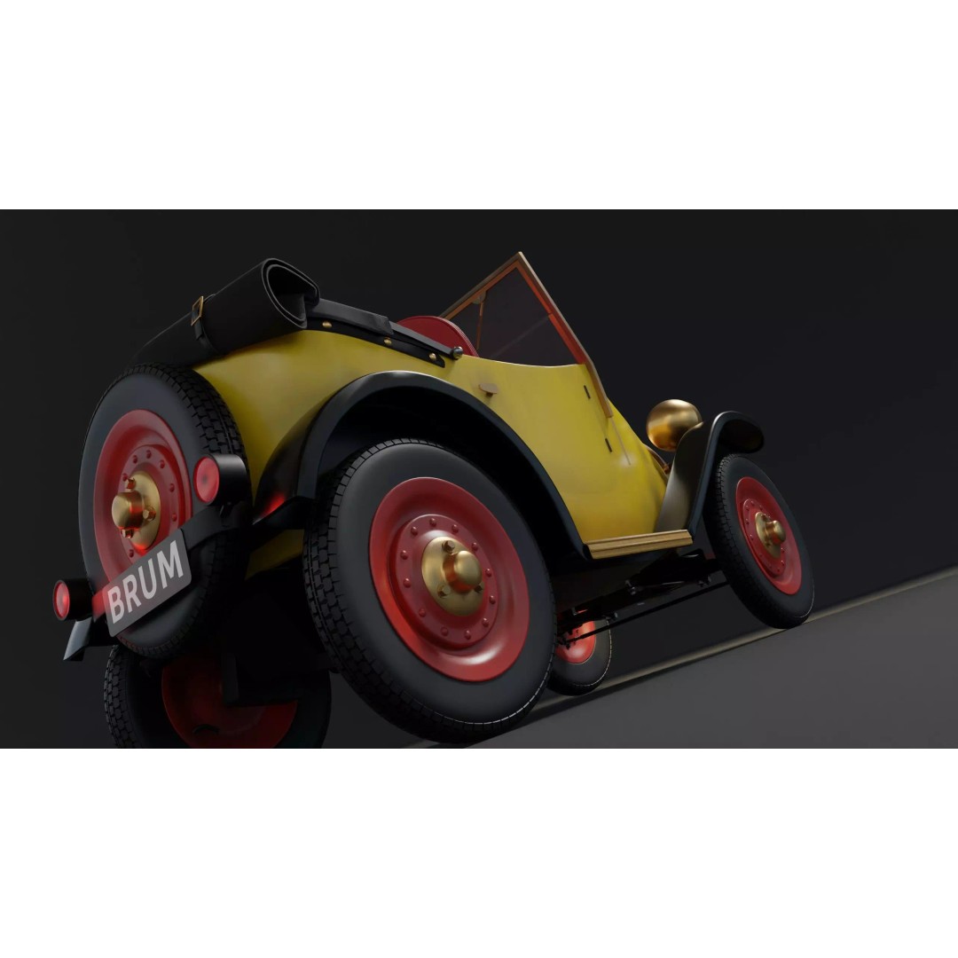 Brum Rig 3D Model – High Poly Car Rig with Blender Compatibility - View 8