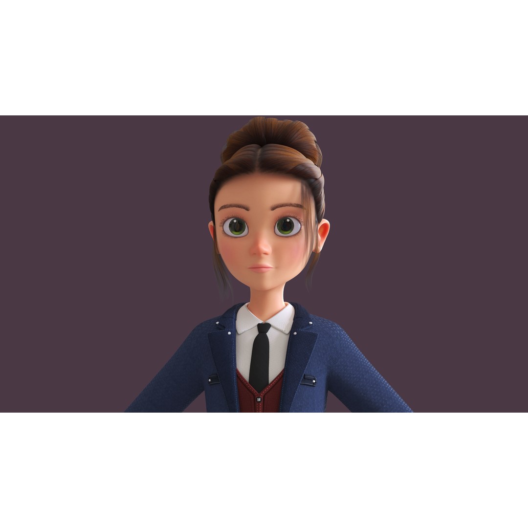 Cartoon Family 3D Model – Low Poly Rigged Characters for Animation - View 12