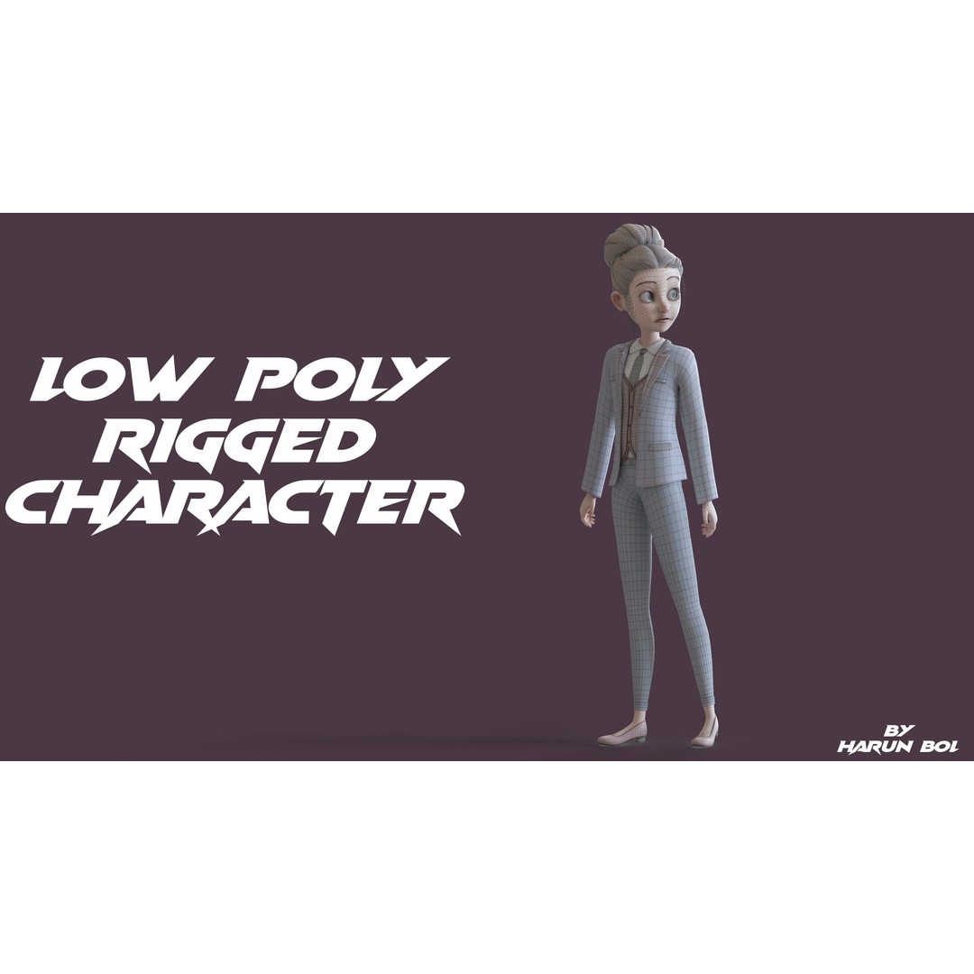 Cartoon Family 3D Model – Low Poly Rigged Characters for Animation - View 26