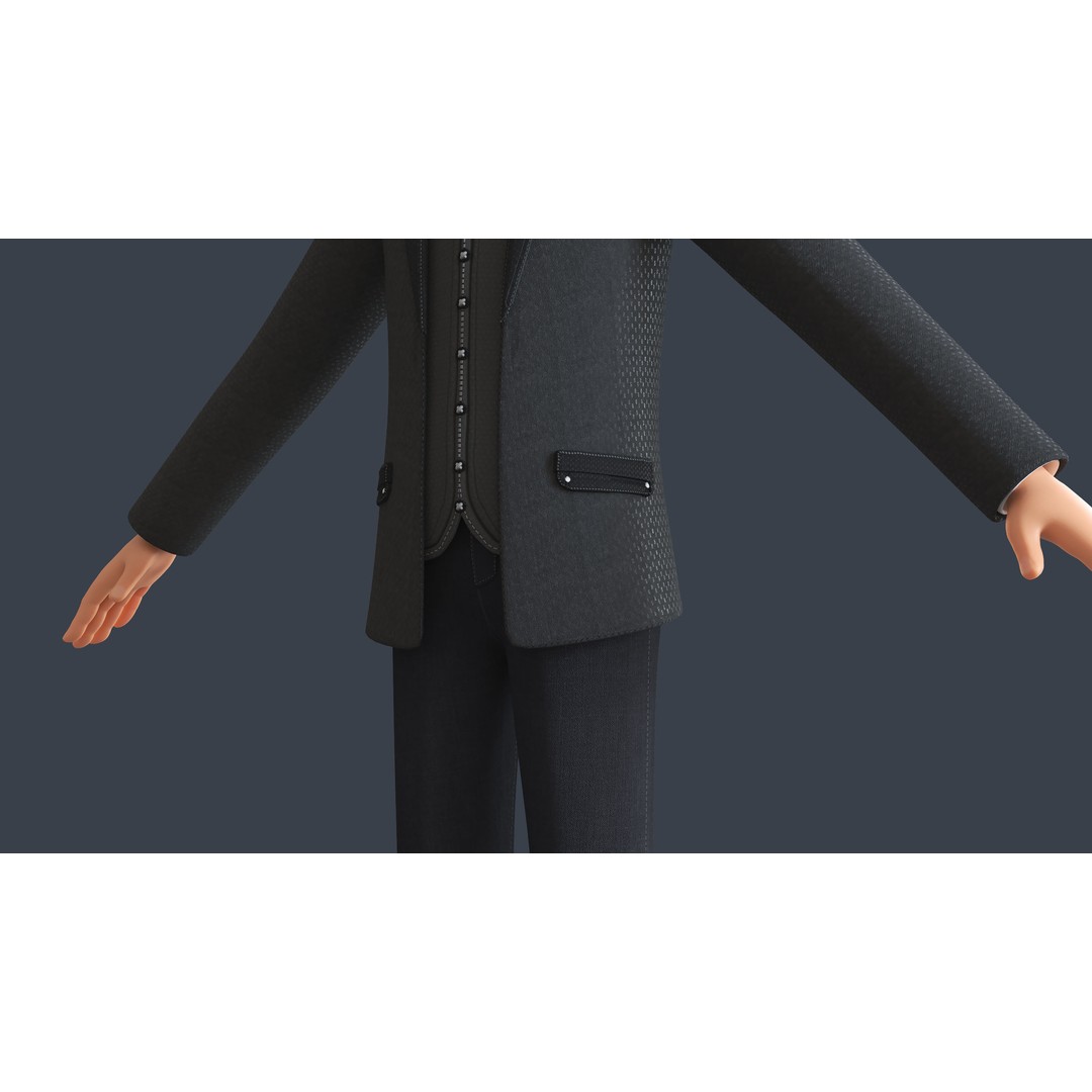 Cartoon Family 3D Model – Low Poly Rigged Characters for Animation - View 29