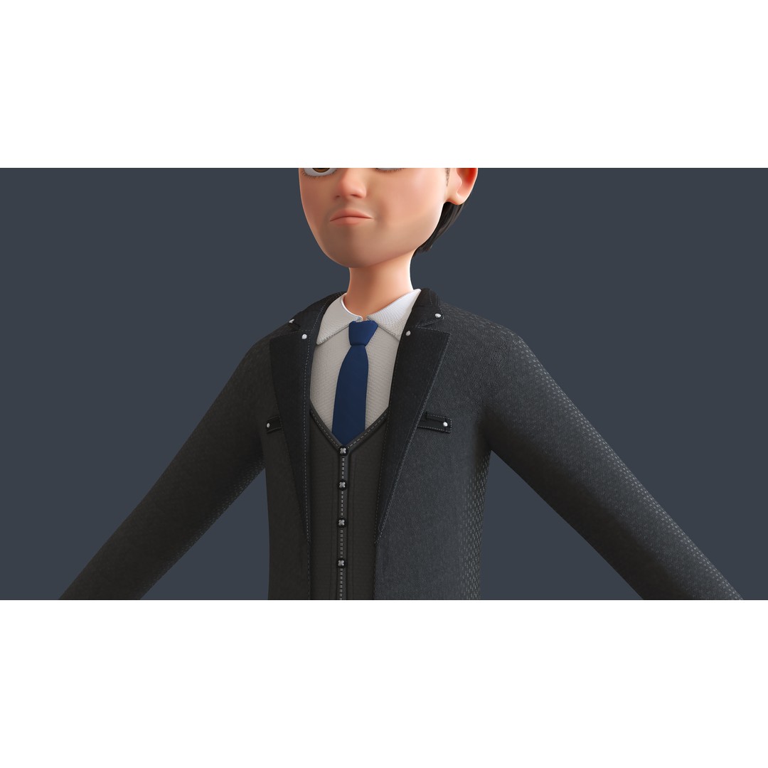 Cartoon Family 3D Model – Low Poly Rigged Characters for Animation - View 30