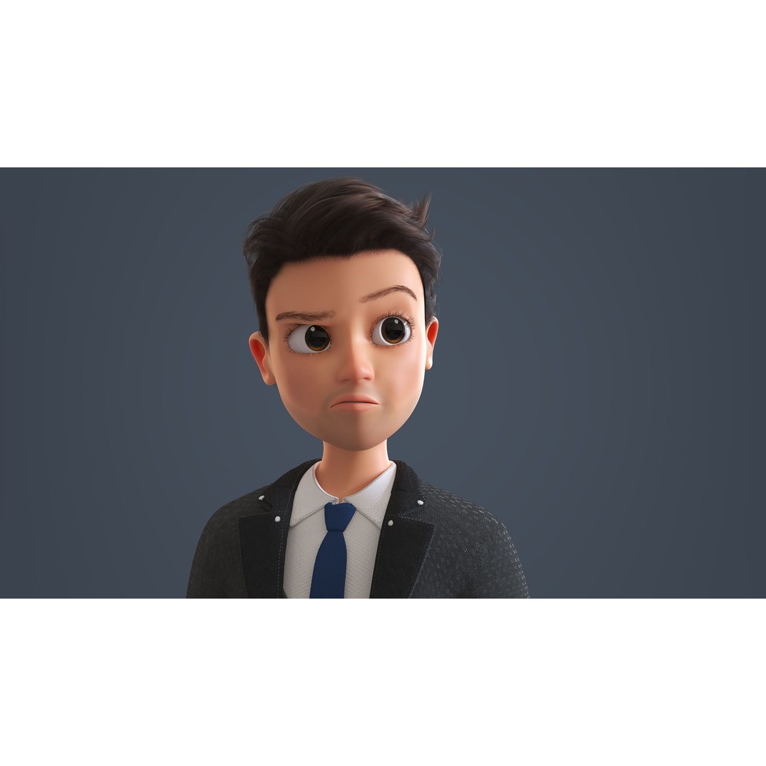 Cartoon Family 3D Model – Low Poly Rigged Characters for Animation - View 35