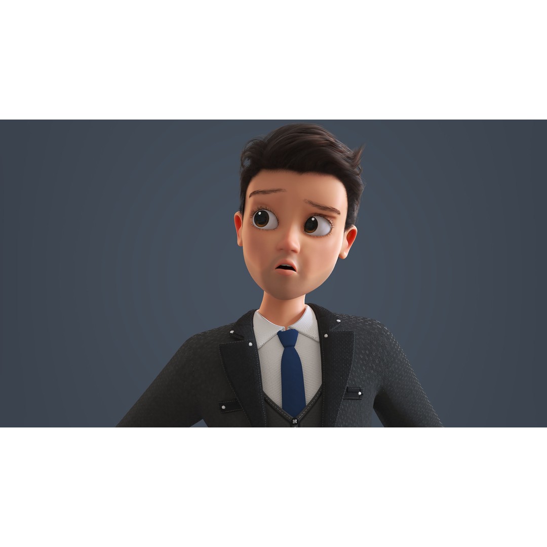 Cartoon Family 3D Model – Low Poly Rigged Characters for Animation - View 38