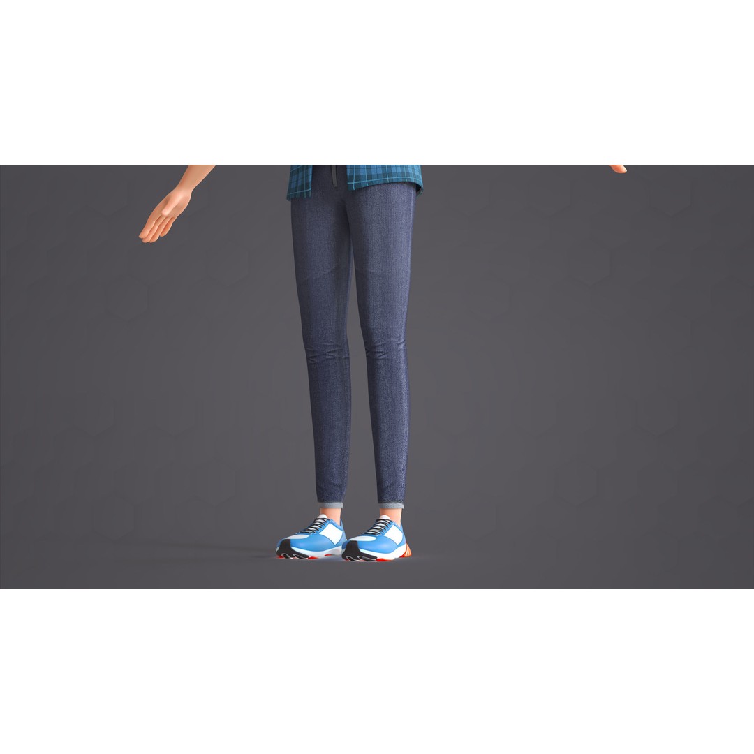 Cartoon Family 3D Model – Low Poly Rigged Characters for Animation - View 41