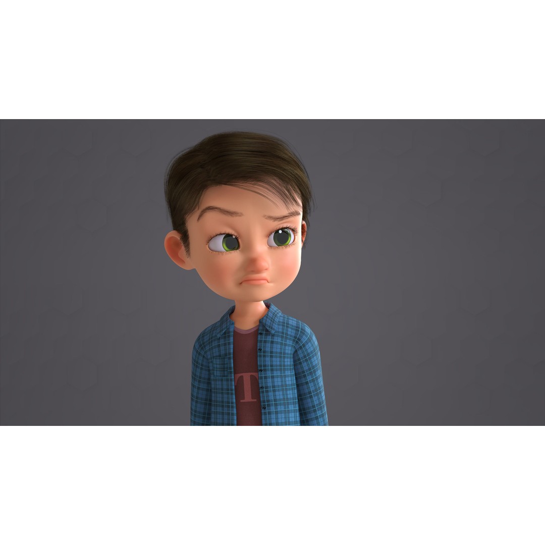 Cartoon Family 3D Model – Low Poly Rigged Characters for Animation - View 50